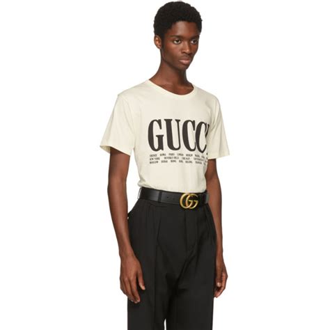 gucci off-white gucci cities t-shirt|gucci white t shirt women's.